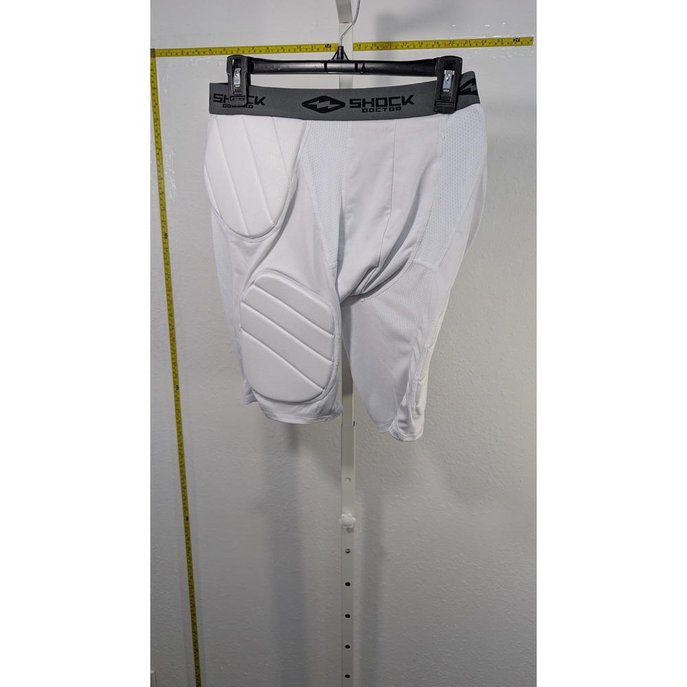 Shock Doctor White Padded Compression‎ Shorts Mens Protective Football Baseball